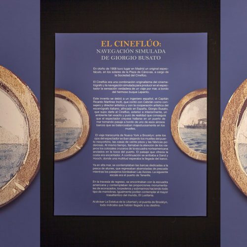 El Cinefluo: Navegación simulada por Giorgio Busato - Exposición Temporal